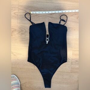 Frankie's Bikinis Kids One Piece in Black